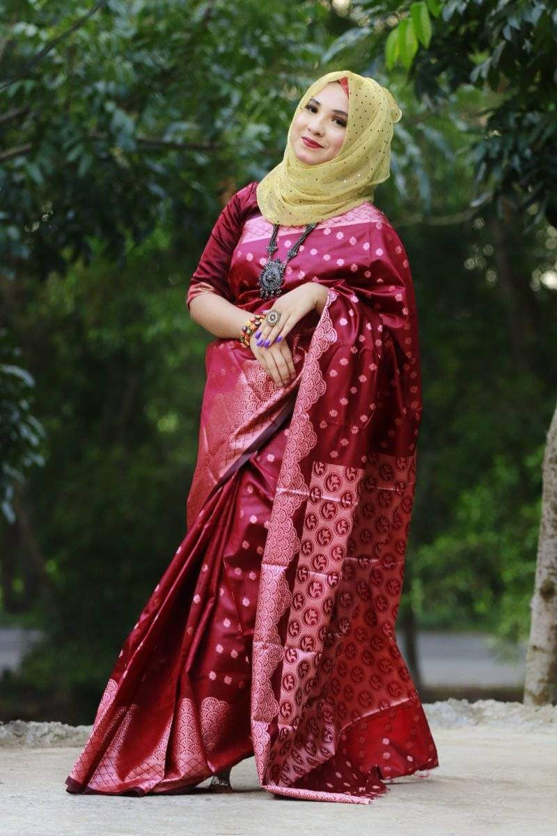 Soft Silk Katan Saree Without Blouse Piece